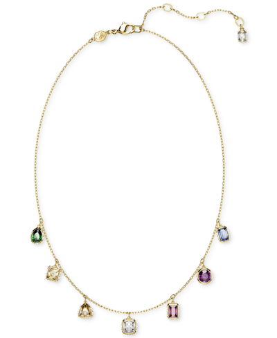 Shop Swarovski Gold-tone Mixed Crystal Charm Necklace, 15" + 2-3/4" Extender In Multicolored