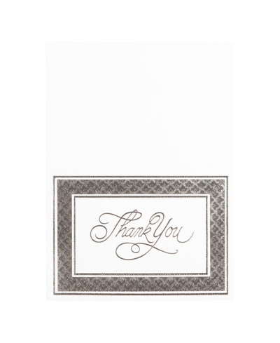 Shop Jam Paper Thank You Card Sets In Silver Border Cards With Brown Kraft Env