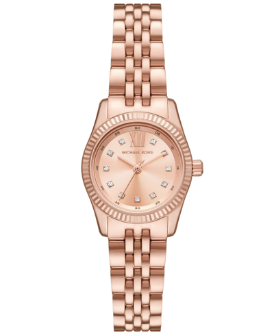 Shop Michael Kors Women's Lexington Three-hand Rose Gold-tone Stainless Steel Watch 26mm