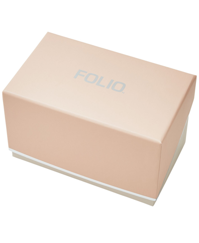 Folio Women's Quartz Three Hand Silver-tone Alloy Watch 33mm, Gift Set