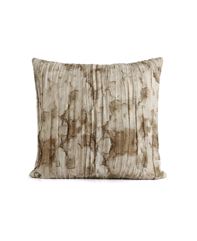 Shop Michael Aram Closeout!  Pleated Watercolor Decorative Pillow, 20" X 20" In Linen