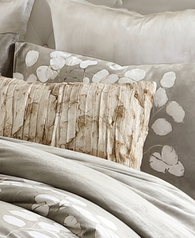 Shop Michael Aram Closeout!  Pleated Watercolor Decorative Pillow, 20" X 20" In Linen