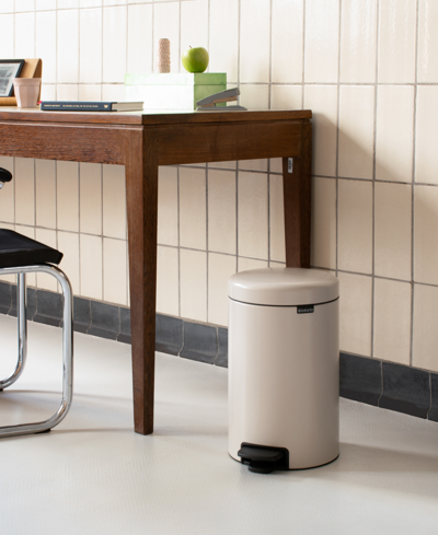Brabantia New Icon Step On Trash Can, 3.2 Gallon, 12 Liter In Soft Beige