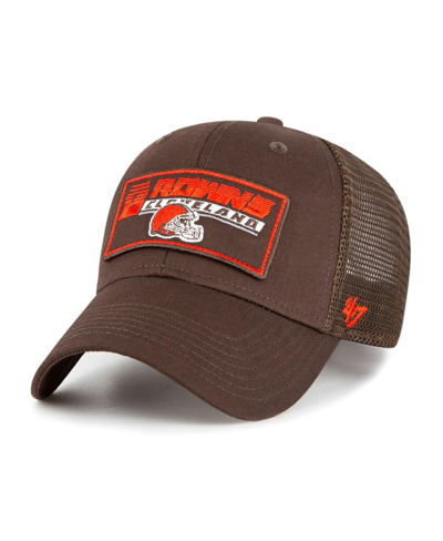 47 Brand Big Boys And Girls ' Brown Cleveland Browns Levee Mvp Trucker Adjustable Hat In Brown