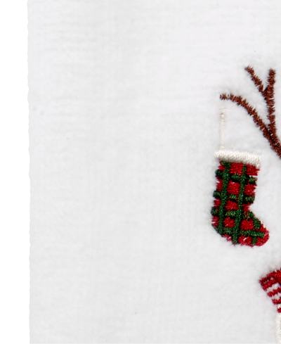 Avanti Snowman Park Cotton 2 Pack Fingertip Towel, 11" X 18" In White