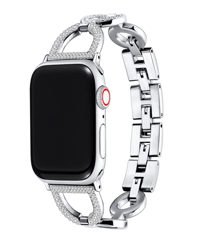 Shop Posh Tech Women's Coco Stainless Steel Band For Apple Watch Size- 42mm, 44mm, 45mm, 49mm In Silver