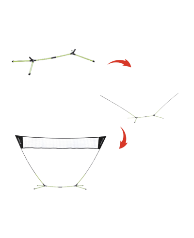 E-jet Sport Badminton Net Outdoor Game, No Tools Required, Portable, Net Only In Green