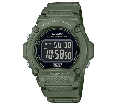 Shop Casio Men's Digital Green Resin Strap Watch 47mm