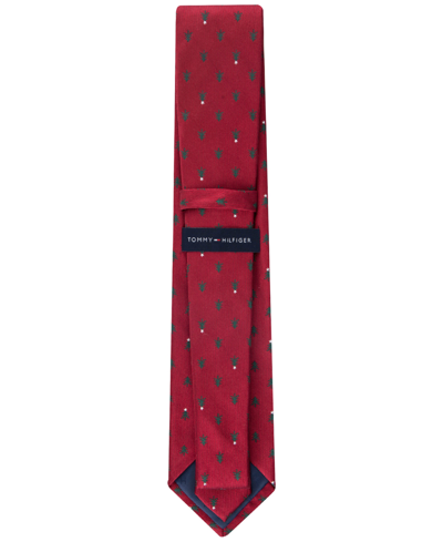 Tommy Hilfiger Men's Christmas Trees Tie In Red