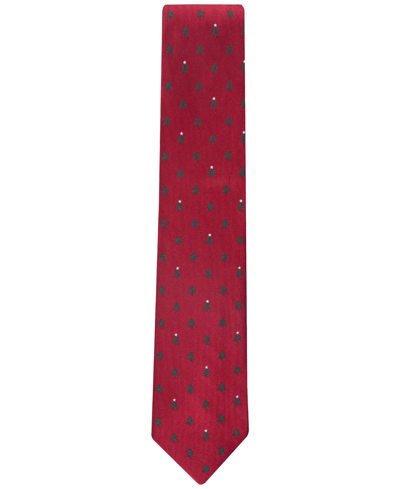 Tommy Hilfiger Men's Christmas Trees Tie In Red