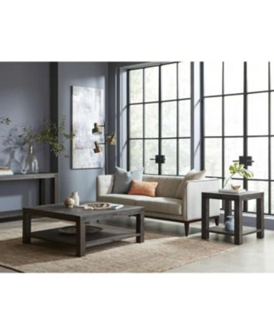 Shop Macy's Meadow Living Room Collection In Brick Brown