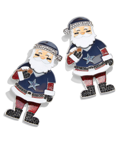 Shop Baublebar Women's  Dallas Cowboys Santa Claus Earrings In Navy