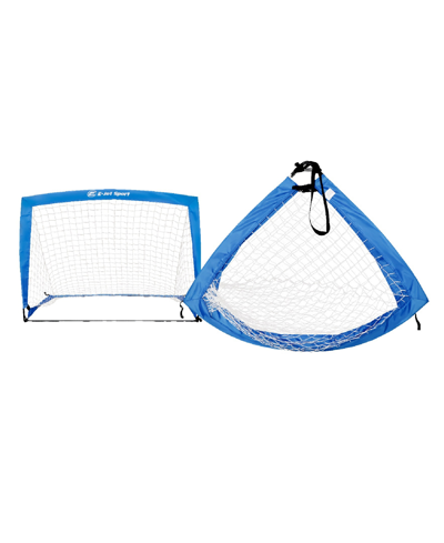 E-jet Sport Backyard Soccer Goal, Pop-up Soccer Goals, Set Of 2 In Blue