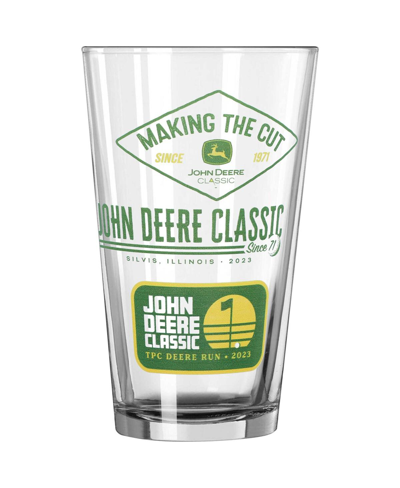 Atlantic Group Distribution Pga Tour 16 oz John Deere Classic Scatter Pint Glass In Clear
