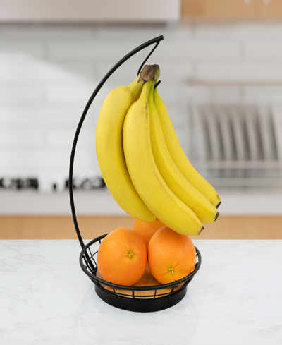 Spectrum Madison Banana Holder For Fresh Fruit Hanging In Light Wood,black