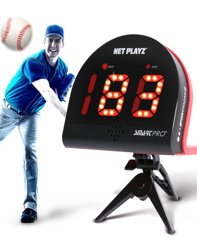 Net Playz Speed Radar, Multi-sports Personal Speed Radar Detector Gun, Measurement Baseball Pitching, Bat Swin In Black