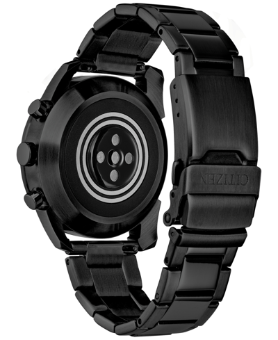 Shop Citizen Men's Cz Smart Hybrid Sport Black-tone Stainless Steel Bracelet Smart Watch 43mm