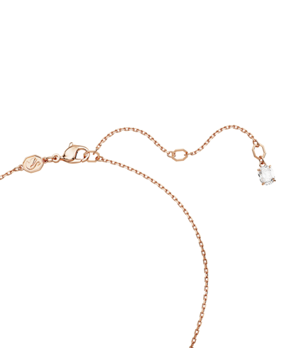 Swarovski Rose Gold-tone Idyllia Crystal Clover Pendant Necklace, 15" + 2-3/4" Extender In Rose Gold