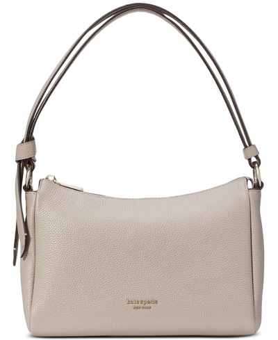 Shop Kate Spade Kate Sapde New York Knott Small Pebbled Leather Shoulder Bag In Warm Taupe.