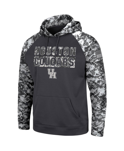 Colosseum Charcoal Washington State Cougars Oht Military Appreciation Digital Camo Pullover Hoodie In Charcoal