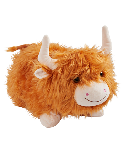 Shop Pillow Pets Pillow Pet Highland Cow Plush Pillow In Brown