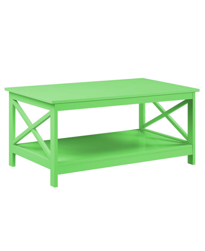 Shop Convenience Concepts 39.5" Medium-density Fiberboard Oxford Coffee Table With Shelf In Lime