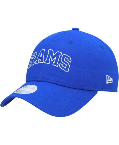 Shop New Era Women's  Royal Los Angeles Rams Collegiate 9twenty Adjustable Hat