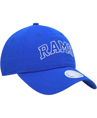 Shop New Era Women's  Royal Los Angeles Rams Collegiate 9twenty Adjustable Hat