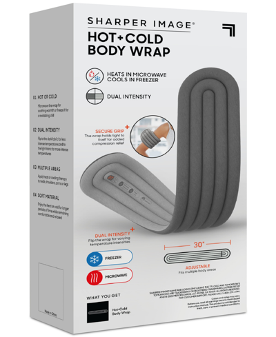 Shop Sharper Image Hot + Cold Dual-intensity Fabric Body Wrap In Grey