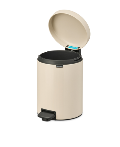 Brabantia New Icon Step On Trash Can, 1.3 Gallon, 5 Liter In Soft Beige
