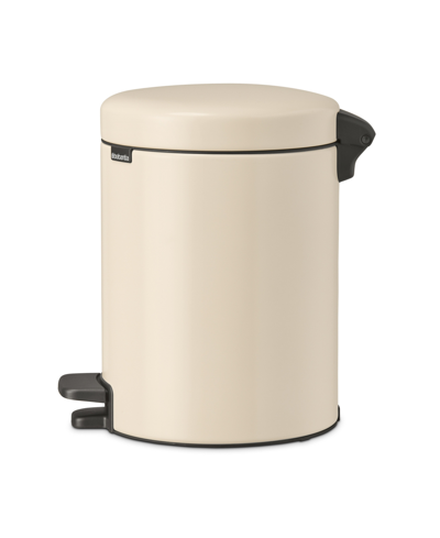 Brabantia New Icon Step On Trash Can, 1.3 Gallon, 5 Liter In Soft Beige