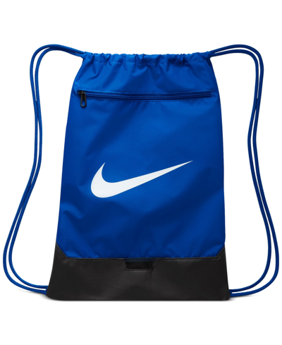 Shop Nike Men's Brasilia 9.5 Training Gym Sack (18l) In Blue