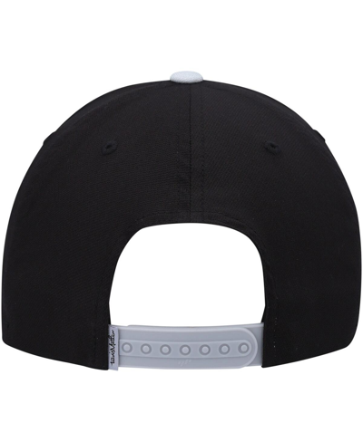 Shop Travis Mathew Men's  Black, Gray Skipper Tri-blend Snapback Hat In Black,gray
