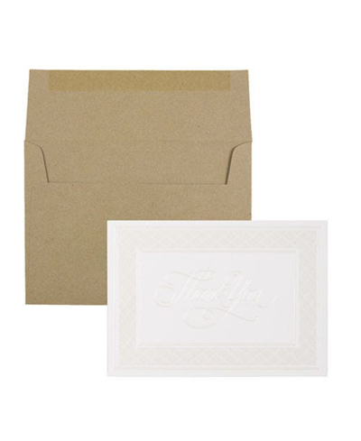 Shop Jam Paper Thank You Card Sets In Border Cards Brown Kraft Envelopes
