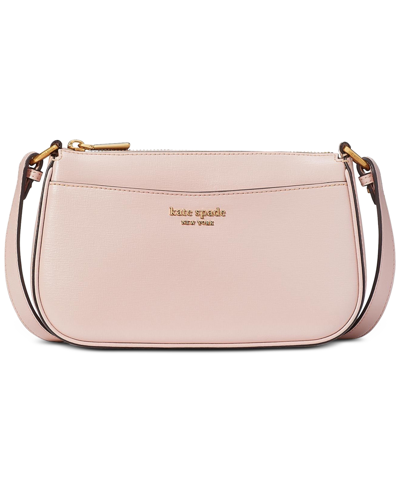 Shop Kate Spade Bleecker Saffiano Leather Small Crossbody In French Rose