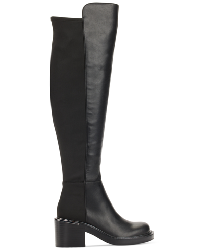 Shop Dkny Women's Dina Over-the- Knee Zip Dress Boots In Black