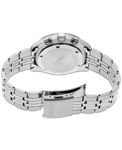 Seiko Men's Chronograph Essentials Stainless Steel Bracelet Watch 42mm In Black