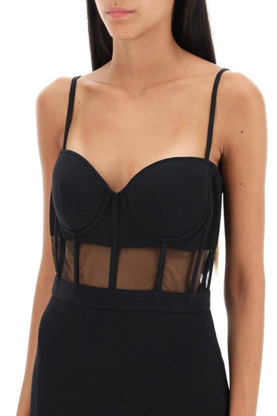 Shop Alexander Mcqueen Maxi Bustier Dress In Black