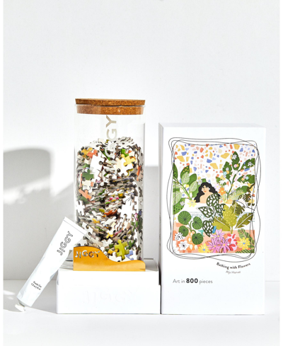 Shop Jiggy Bathing With Flowers, Alja Horvat Decorative Artwork Puzzle Plus Puzzle Glue Kit By  Puzzles Se In Multicolor