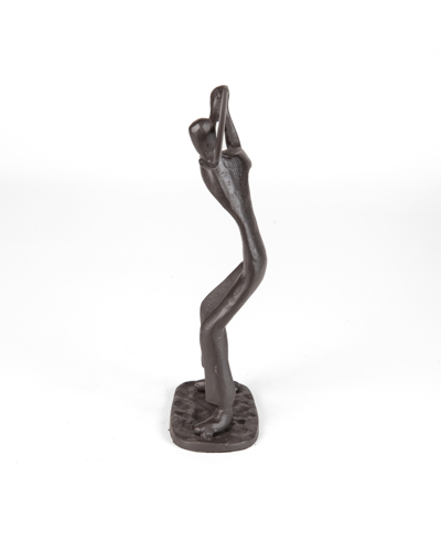 Shop Danya B Golfer Cast Iron Sculpture In Dark Brown