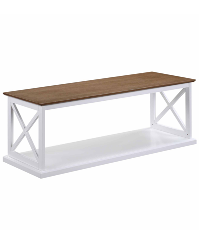 Shop Convenience Concepts 47" Medium-density Fiberboard Coventry Coffee Table With Shelf In Driftwood,white