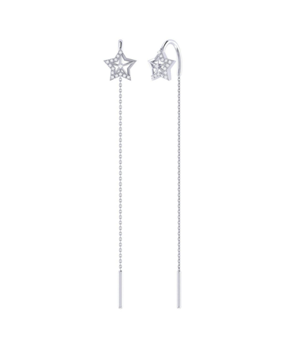 Shop Luvmyjewelry Lucky Star Tack-in Design Sterling Silver Diamond Women Earring In White