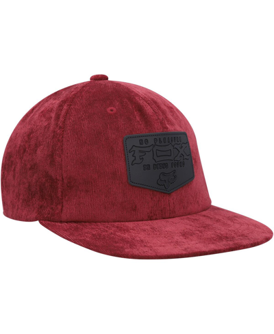 Shop Fox Men's  Maroon Fixated Snapback Hat