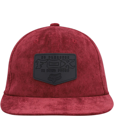 Shop Fox Men's  Maroon Fixated Snapback Hat