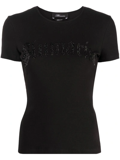 Shop Blumarine T-shirts And Polos Black