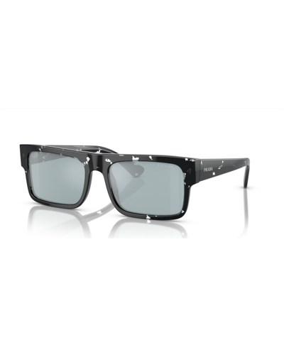 Prada Eckige Sonnenbrille In Schildpattoptik In Havana Black Transparent