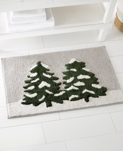 Avanti Winter Tree Bath Rug, 20" X 32" In Gray