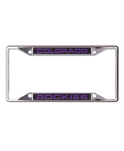Wincraft Colorado Rockies Inlaid License Plate Frame In Black