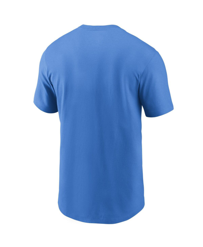 Shop Nike Men's  Powder Blue Los Angeles Chargers Team Wordmark T-shirt