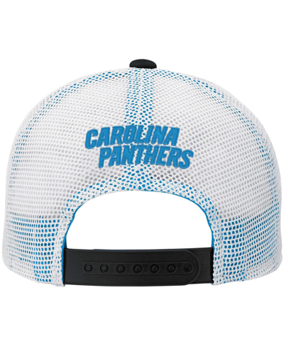 Shop Outerstuff Big Boys And Girls Black, White Carolina Panthers Core Lockup Adjustable Hat In Black,white